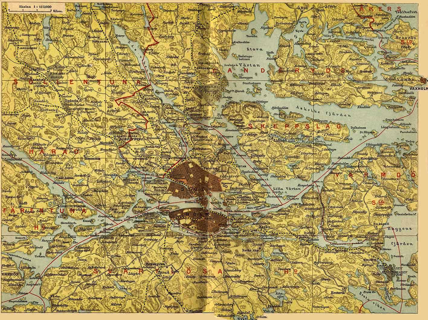 Stockholm area year 1904
