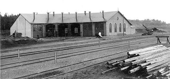 HNJ and BAJ engine shed at Värnamo year 1903
