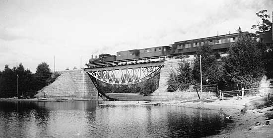 Järnvägsbron över Nissan 1925