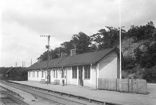 Torskors station 1920. Den öppnades för trafik 16 oktober 1882.