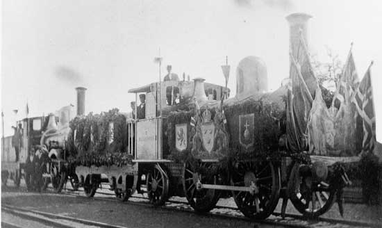 Grand opening train July 18Th 1879. The engine is No 1