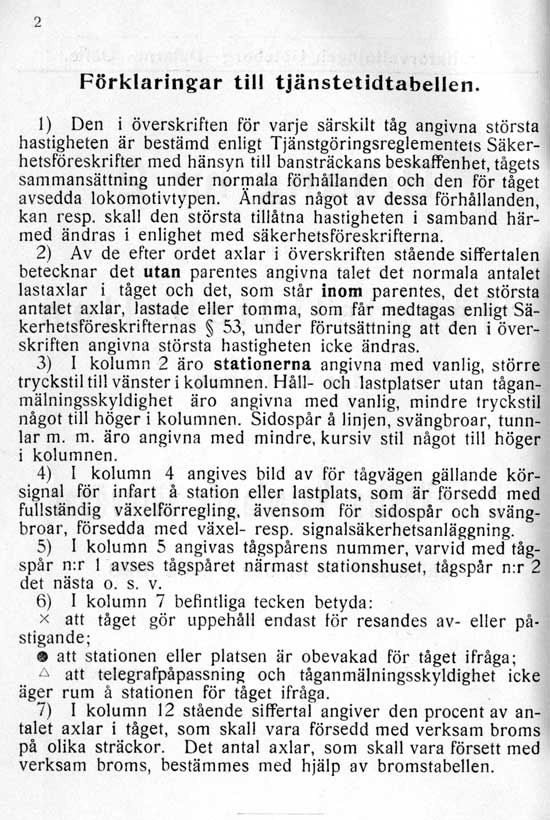 Bihang till DVVJ Tjänstetidtabell gällande från 1 mars 1928