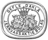 Sigill för Gefle - Dala Jernvägsaktiebolag