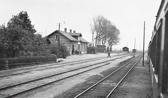 Kärreberga station 1938-05-18, föreningsstation med Skåne - Smålands Järnväg, SSJ