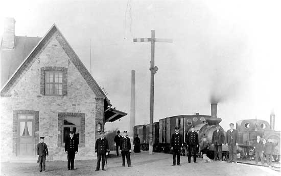 KTJ, Västra Klagstorp - Tygelsjö Järnväg. Klagshamn station 1900