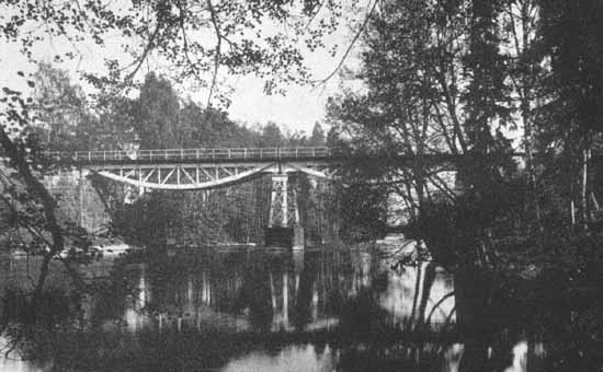 Bridge over the river Letälven 