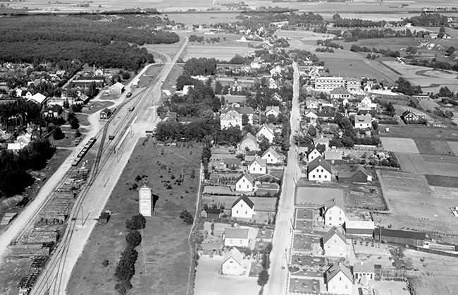 Flygfoto över Everöd 1939