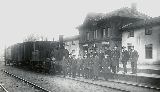 Sista tåget till Hör fotograferat i Hörby, 21 december 1928
