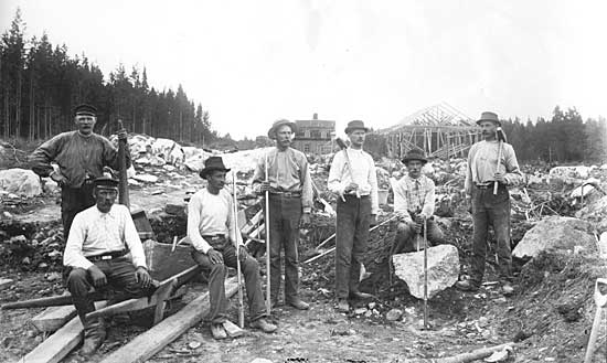 Construction of the yard at Gysinge year 1898