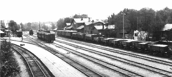 Kristinehamn station junction with the main line Laxå - Charlottenberg