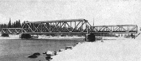 Railway bridge over the river Faxälven