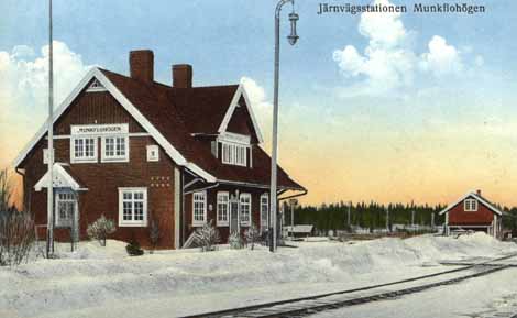 Munkflohögen railway station year 1920