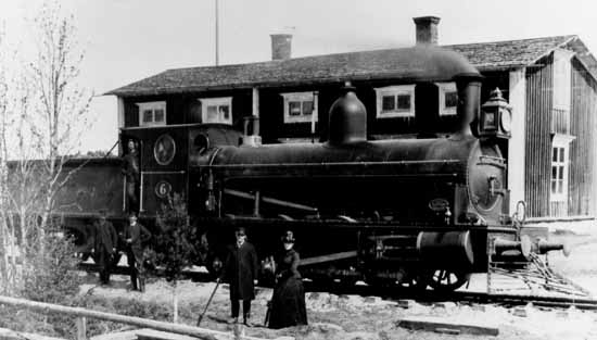 SNJ engine No 6 at Boden station year 1888