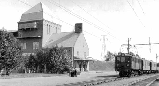 Torneträsk station year 1930. Engine class Od 48