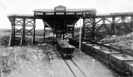 Loading docks for iron ore att kiruna year 1910