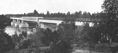 The old bridge over the river Dalälven