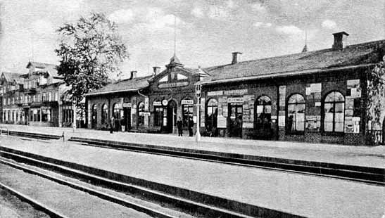 Laxå station at the main western line year 1915