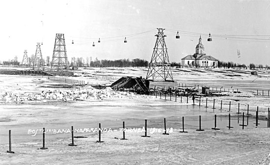 Postlinbanan över älven mellan Haparanda och Torneå 1916-1918