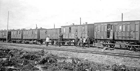 Haparanda 1915. Provisoriska bostder fr jrnvgspersonalen. 