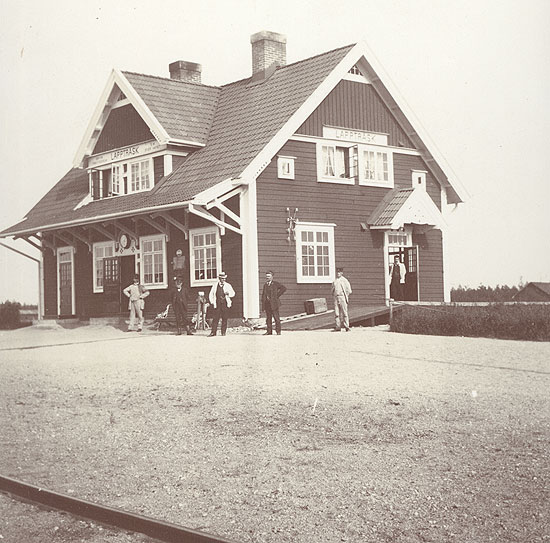 Lappträsk stationshus omkring 1911