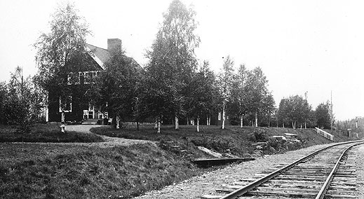 Bostadshus för järnvägsanställda i Vitvattnet 1928
