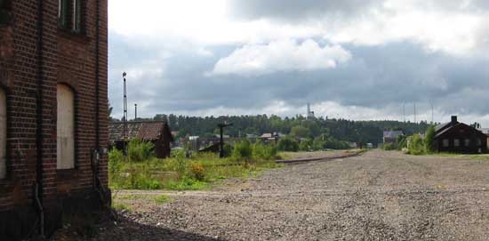 Söderhamns före detta bangård sommaren 2001