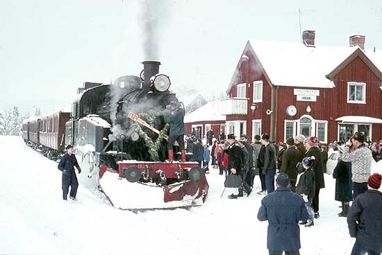 Last passengertrain Hede - Sveg 30 Th of January 1966