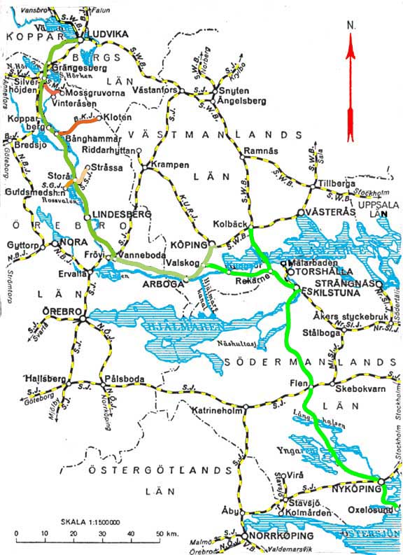 Map TGOJ railways
