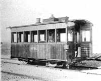 Railcar powered by steamengine
