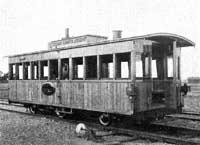 Railcar powered by steamengine