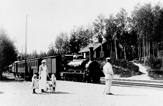 Skogstorp station year 1900
