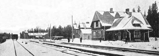 Den nya stationen Vanneboda år 1900