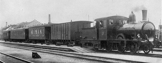 UEJ passenger train at Enköping year 1924