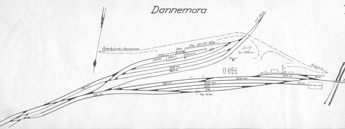 Drawing Dannemora yard year 1958