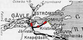 Map Gävle Södra - Bomhus.