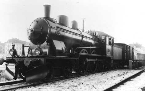 UGJ steam engine class B No. 23 at Gävle year 1907.