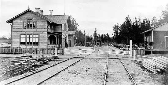 The station at Söderfors year 1875