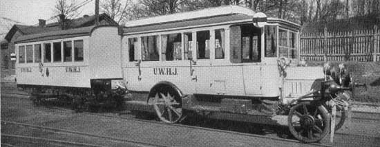 Motor rail car at UWHJ year 1922