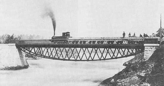 The bridge over Huvudnäsöfallet year 1866