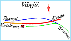 Drawing Växjö station