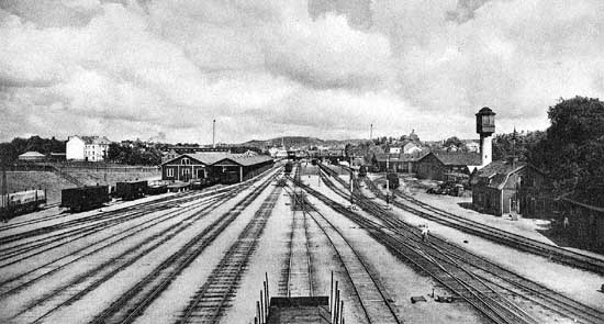 The northern par ocf the yard in Borås Nedre year 1930