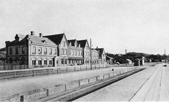 Varberg station year 1930
