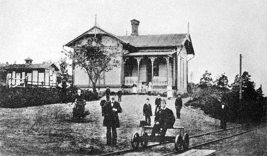 The oldest stationbuilding in Viskafors year 1880