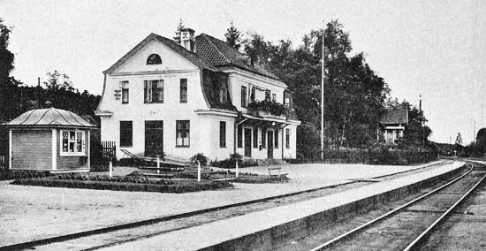The new stationbuilding in Viskafors year 1930