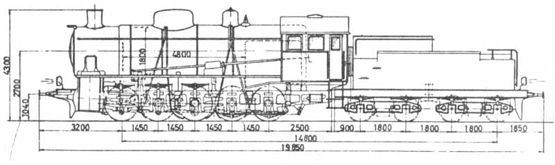 Drawing steamengine class R