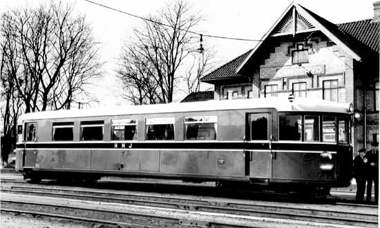 HNJ railcar No 7 at Landeryd year 1939