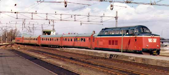 Railcars class Y3 at Kristianstad year 1977