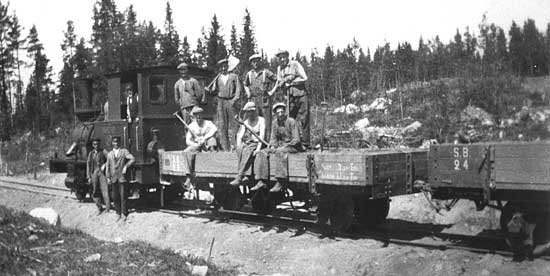 Train at the line year 1940