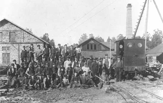 The nail factory Skyllbergs Bruk year 1890
