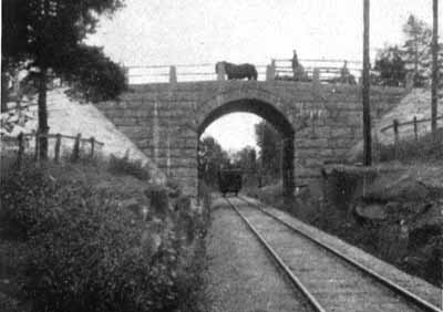 Bridge over the railway at Vekerum.